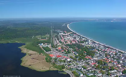 Luftaufnahme des Ostseebades Binz mit Prorer Wiek