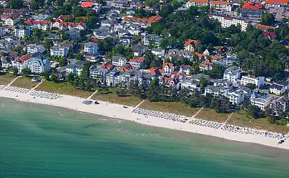 Luftaufnahme Strandvillen im Ostseebad Binz