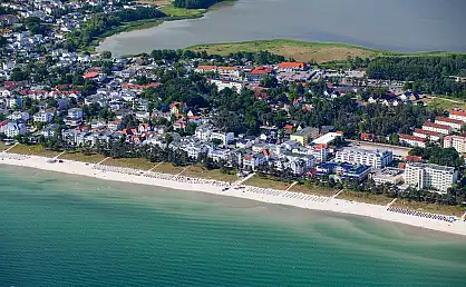 Luftaufnahme vom Zentrum des Ostseebades Binz