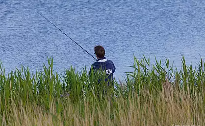 Angler in Altkamp am Greifswalder Bodden