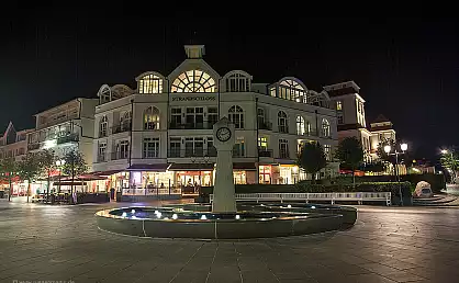 Wendeplatz nachts an der Binzer Promenade