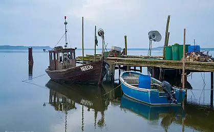 Fischerboote im Hafen Neu Reddevitz