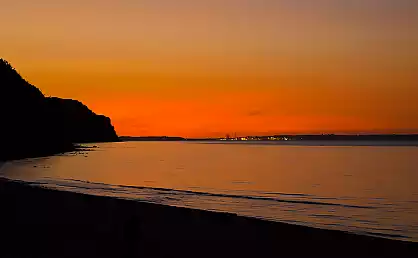 Sonnenuntergang über der Binzer Bucht