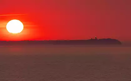 Detailaufnahme des Sonnenuntergangs am Kap Arkona
