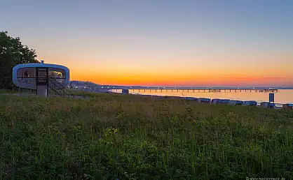 Sonnenuntergang über der Ostsee bei Binz