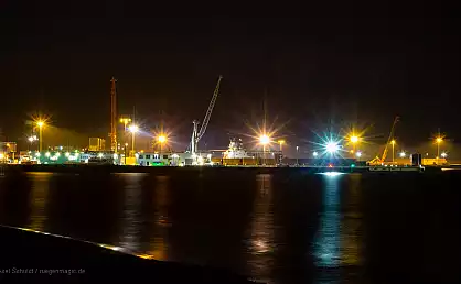 Hafen Mukran Nachts