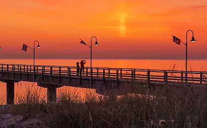 Morgensonne an der Seebrücke Göhren