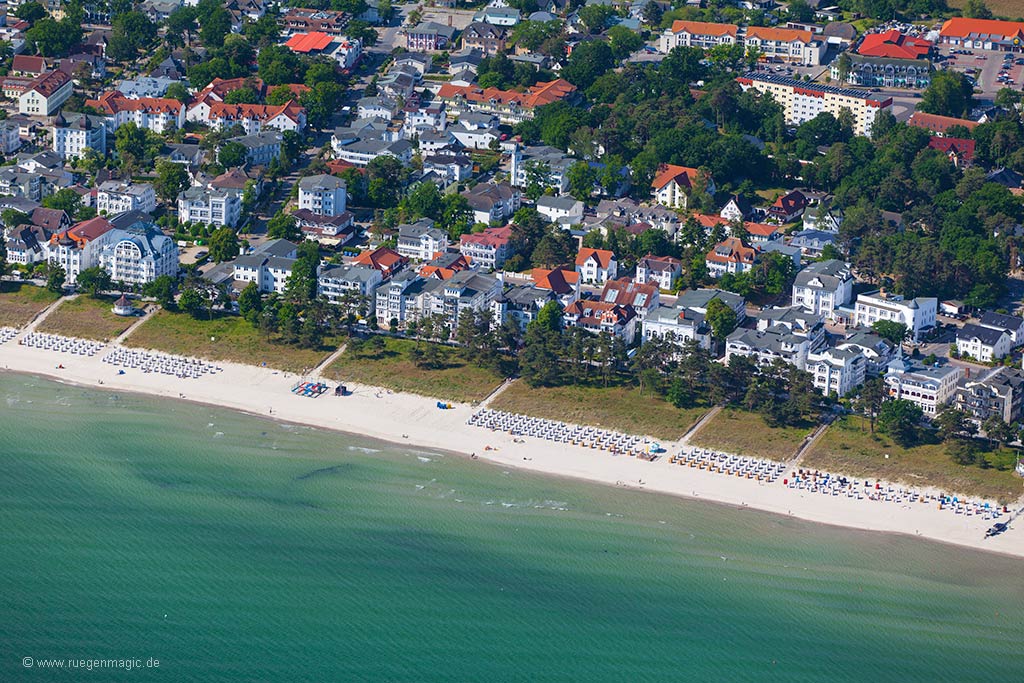 Luftaufnahme Strandvillen im Ostseebad Binz