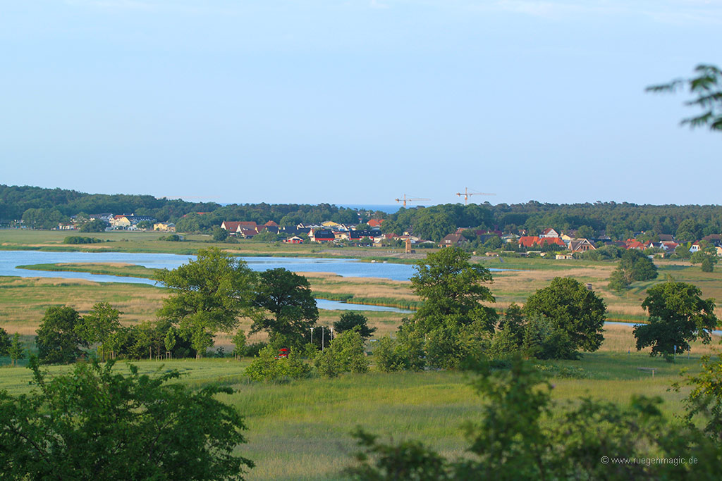 Blick von Moritzdorf zum Ostseebad Baabe