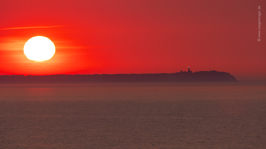 Detailaufnahme des Sonnenuntergangs am Kap Arkona